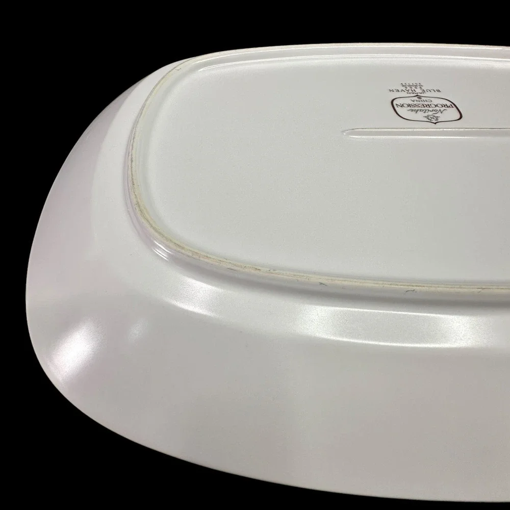 Blue Haven Noritake‎ Oval Vegetable Serving Bowl Rectangle Serving Platter 9004